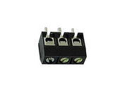 Print Skrueterminal - 3pol, 5mm benafst., lav profil, Sort