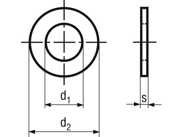 Spændeskive - M4 x Ø9mm, polyamid (50 stk.)