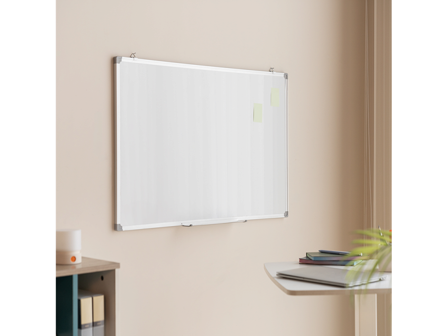 Magnetisk whiteboard - vægmont., alu.ramme (120 x 90cm)