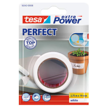 tesa lærredstape XP 19 mm x 2,75 m, hvid