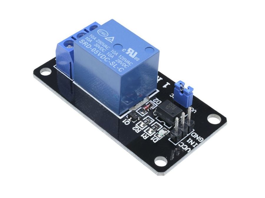 1 kanals 5V relæmodul til Arduino, PIC, ARM, AVR, DSP,...