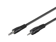 Audiokabel - 2,5mm st. JACK han til 3,5mm st. JACK han (2m)