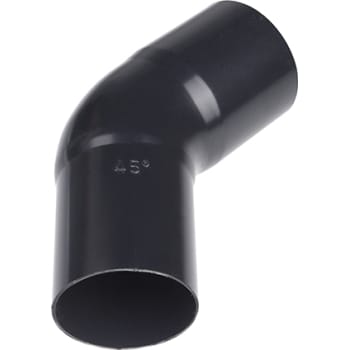Plastmo bøjning Ø75mm 45° sort