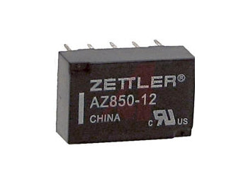 Subminiature relæ - 12VDC / 1A, 2 x skifte, DPDT (DIP10)