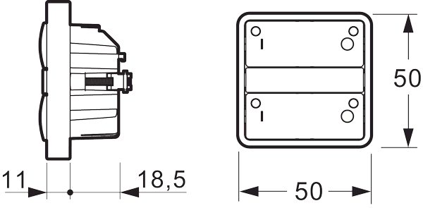 FUGA WISER DOBBELT RELÆ 1M HVID