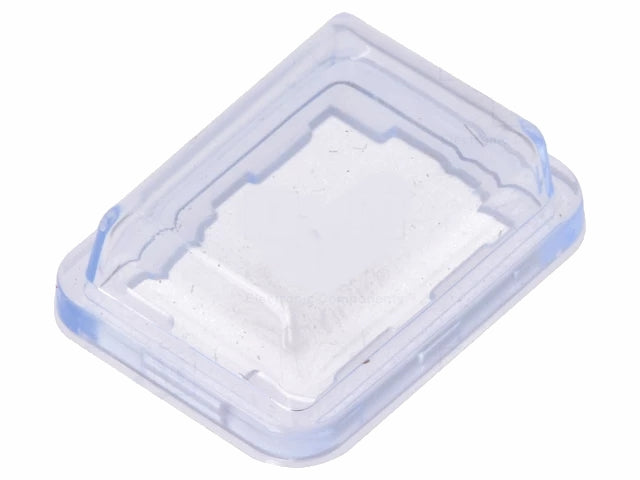 Gummihætte til vippekontakt - Transparent (25x19mm)