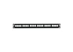 Patchpanel NetKey 24 port 1U sort tom
