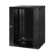 19" væg-rackskab - 15U B540xD450mm, Sort
