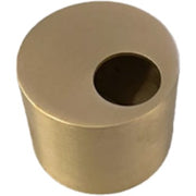 Cylinderkop, udvendig, 38 x 31 mm, messing satin