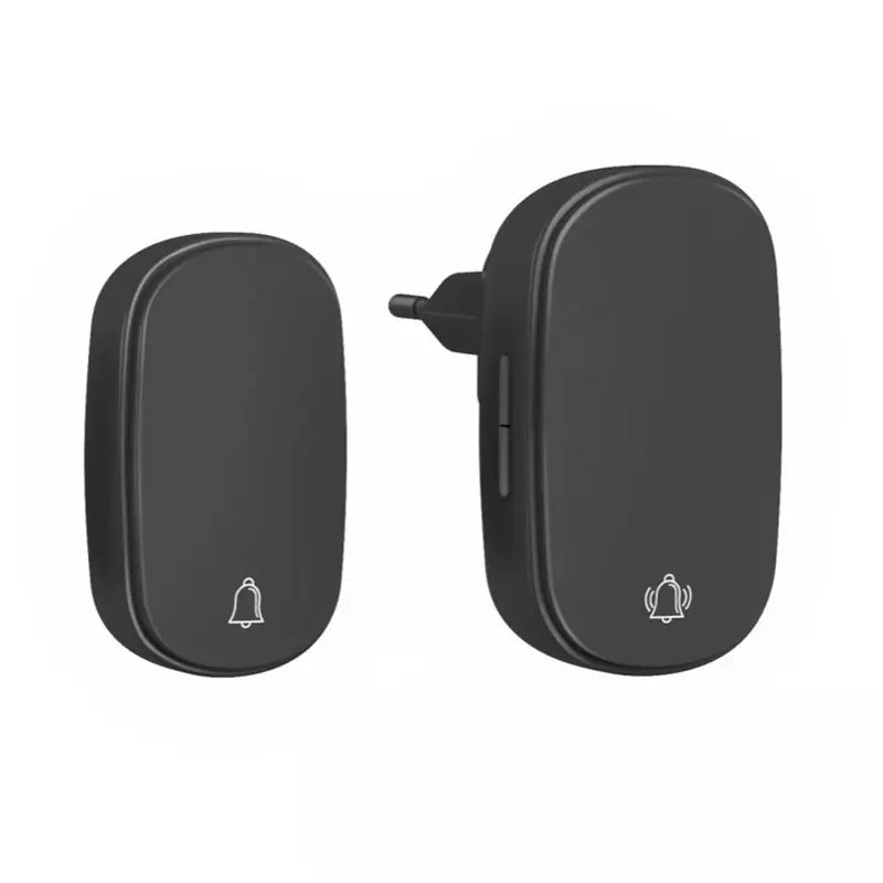 Divo trådløs dørklokke 230V m/tryk sort