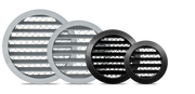 Rund Aluminium væg-ventilationsrist - Ø100mm, Matsort
