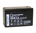 Q-Batteries 12V-7,2Ah blybatteri VDS for alarm / Backup