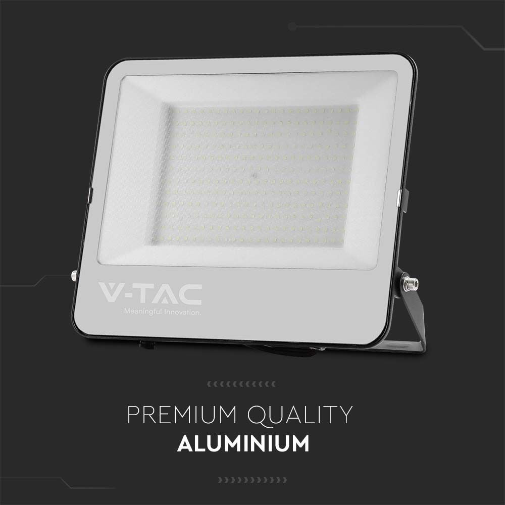 V-Tac 200W LED projektør - 185 lumen pr. watt, arbejdslampe, udendørs, vandtæt, højfarvegengivelse (RA70), 230V input