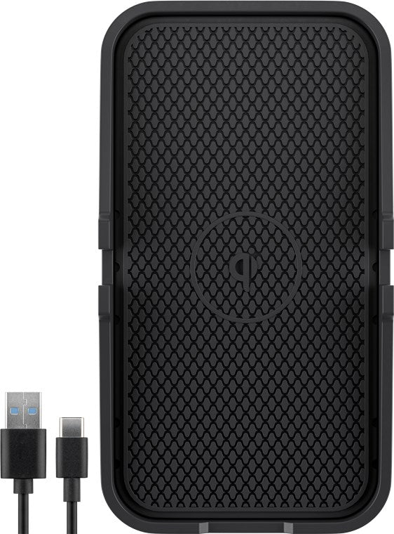 Trådløs QI oplader - Silikonebase, 15W, Sort