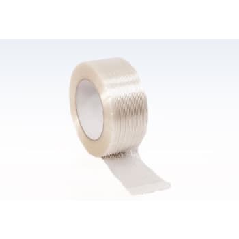 Filamenttape, ligearmeret, klar, 50 mm x 50 m