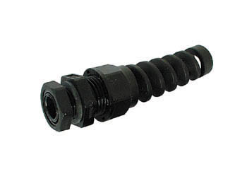Vandtæt forskruning m. aflastning PG7 Sort (Ø2,5 -7,6mm)