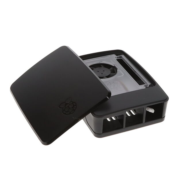 Raspberry Pi 5 kabinet m. blæser - Koksgrå