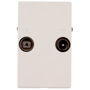 TD260E Antenneudtag TV og Radio slutdåse - hvid