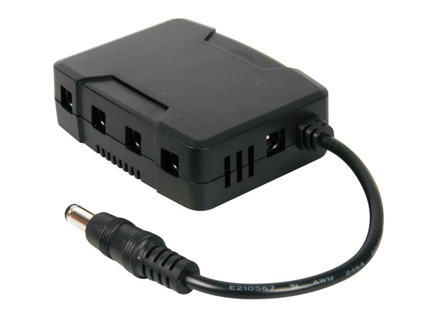 DC-DC konverter til CCTV - 19V ind til 19V + 4 x 12V ud