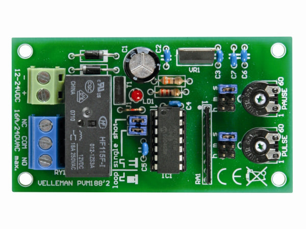 1 sek. til 60 timers pulse/pause timer (loddekit)