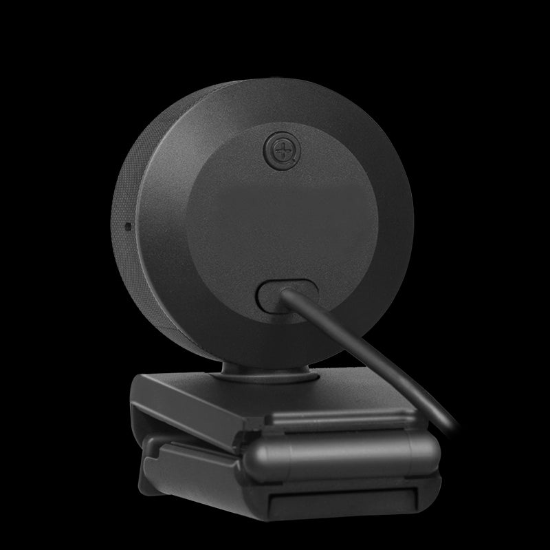 USB 2.0 Webcam m. ringlys - HD 1920x1080, Sort