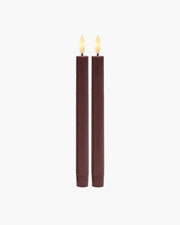 Sille Genopladelig Lys Krone 2 stk sæt Ø2cmxH25cm Bordeaux