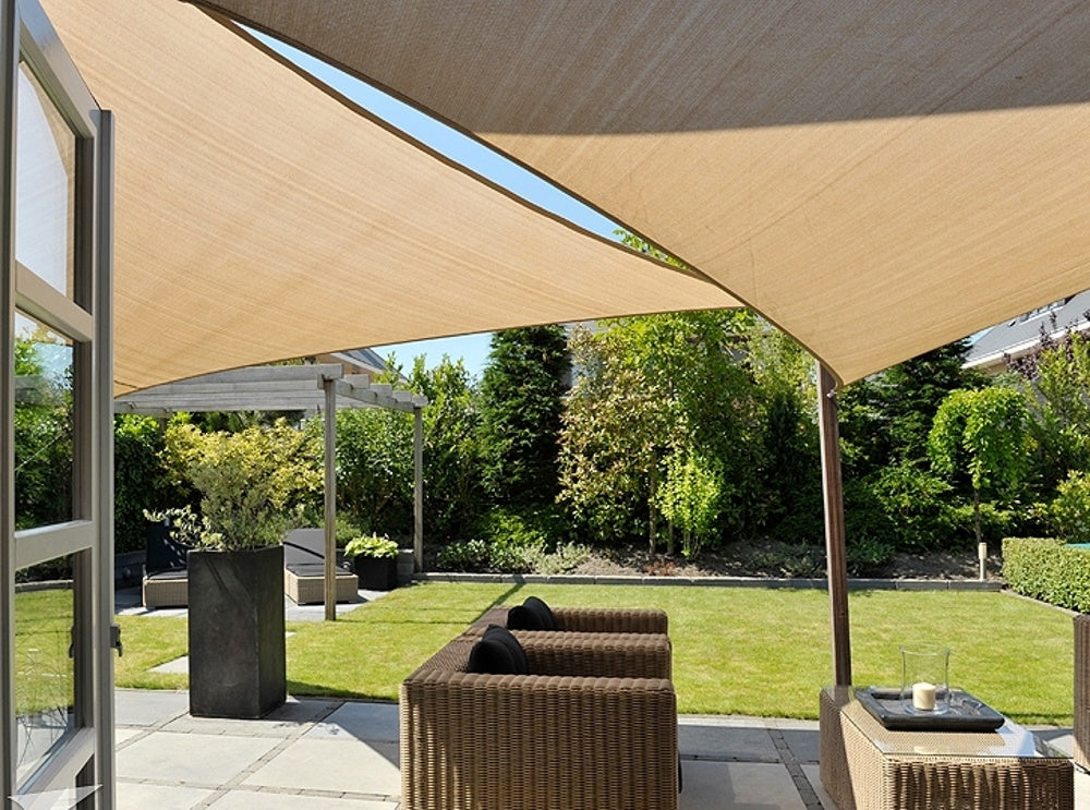 Trekantet solsejl - 3,6 x 3,6 x 3,6m VARM GRÅ