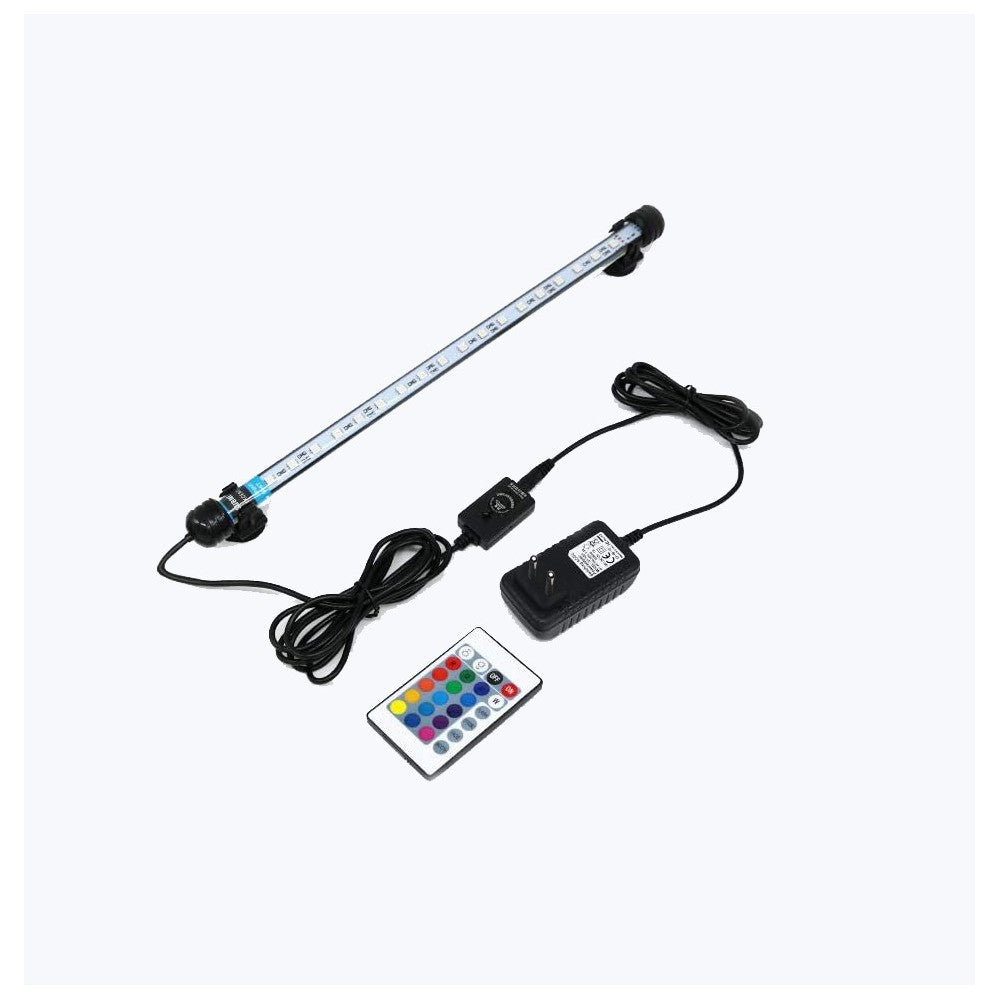 48 cm RGB akvarie armatur - 5W LED, sugekopmontering, IP67, memory funktion