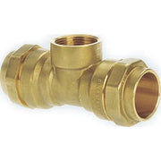 Isiflo 25 mm x 3/4" tee med muffe, messing, PN16
