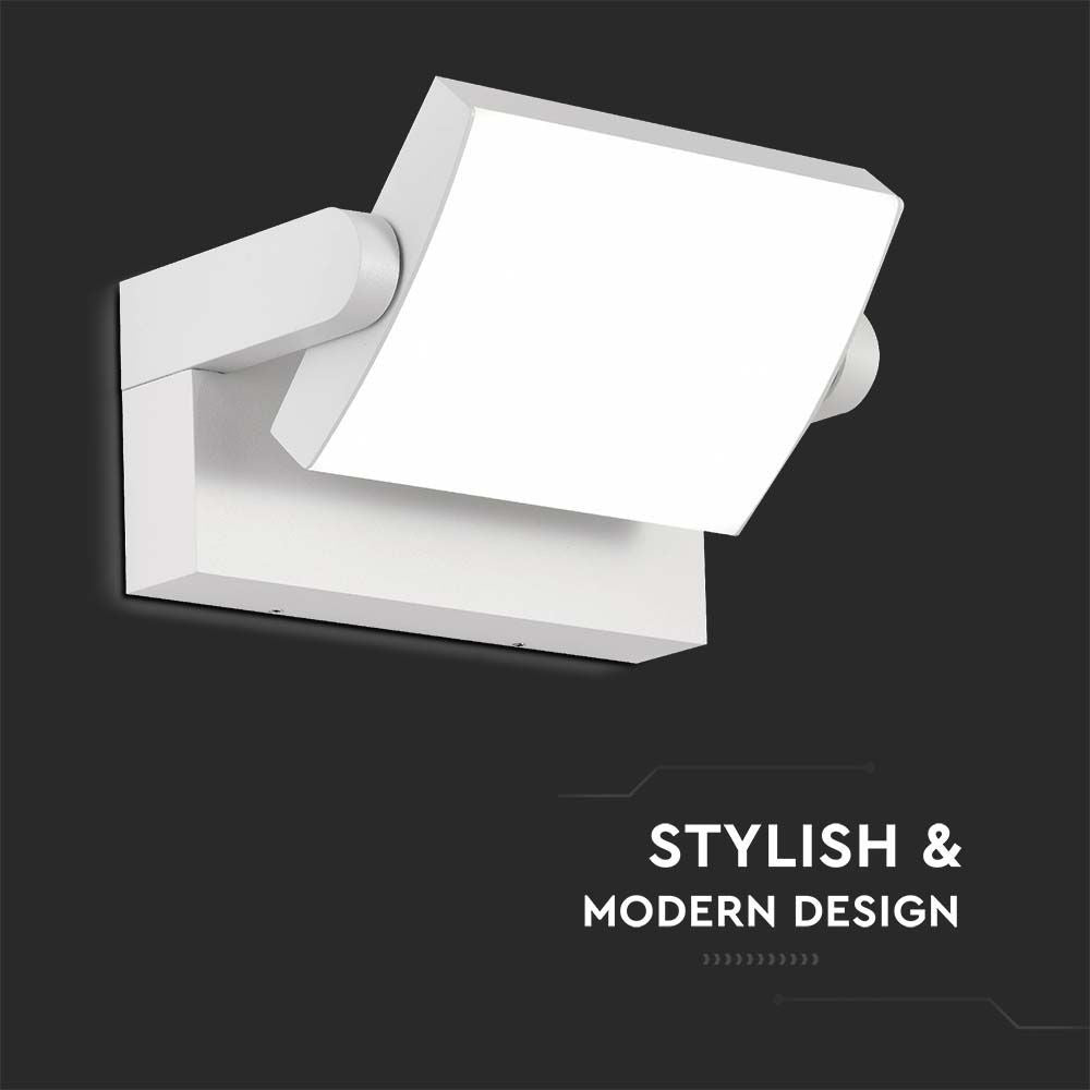 17W LED Væglampe - 3000K, Hvidt Hus, IP65, Effekt: 17W, 2520lm, RA80, IP65