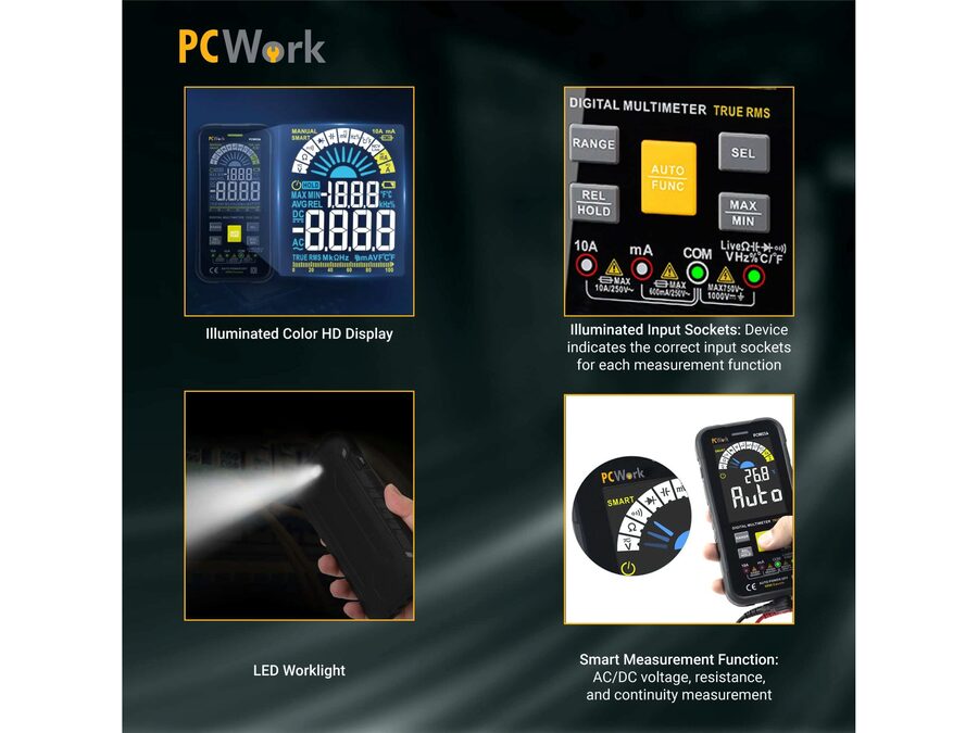 PCW03A Digital Multimeter, Smart, Sand RMS