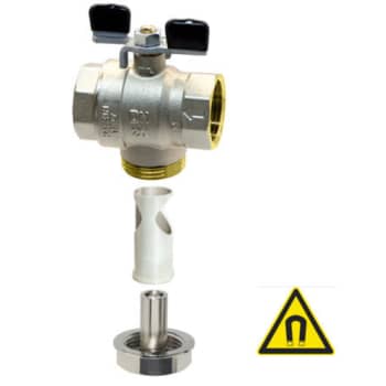 Filterkuglehane M/T-greb magnet 1"