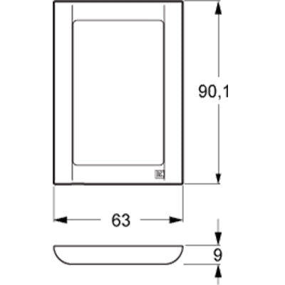 LK Fuga ramme SOFT 63 1½m - hvid
