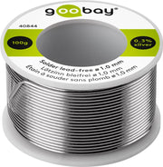 Blyfri loddetin - 99%Sn, 0,7%Cu, 0,3%Ag, Ø1mm (100g)
