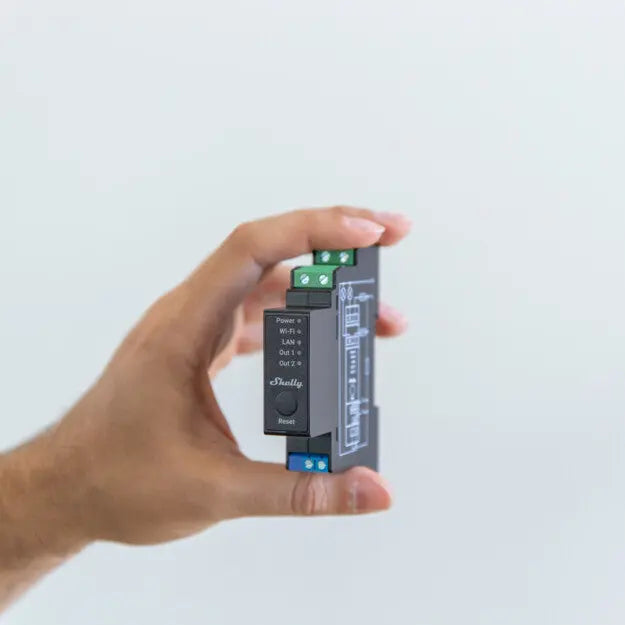 Shelly Pro 2PM - WiFi relæ/jalousi, 2 kanaler