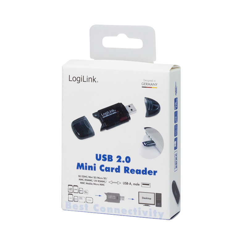 USB 2.0 kortlæser/skriver - SD / SDHC / MMC (480Mbps)