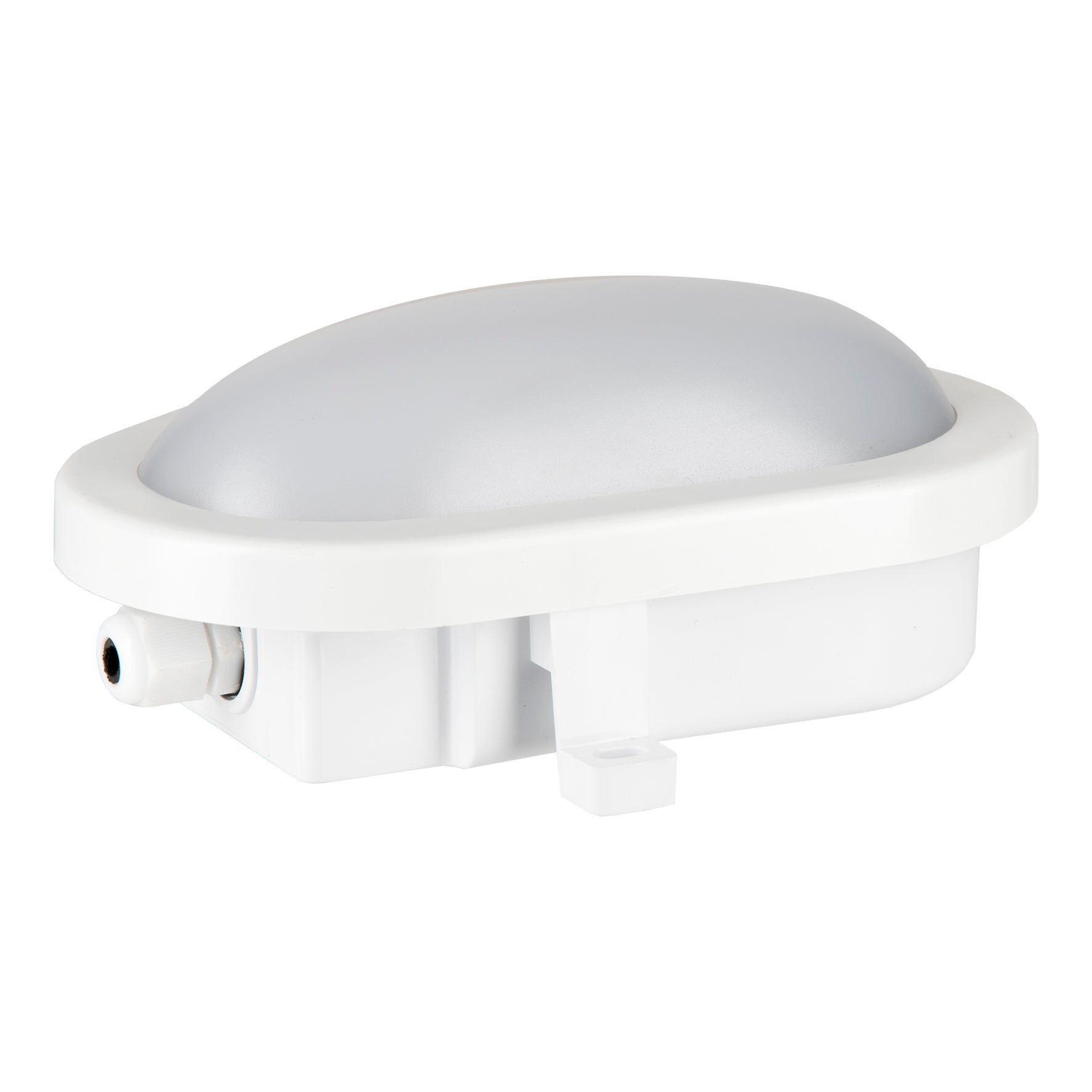 Udendørs LED skotlampe - Oval 6W Neutral Hvid (IP54)