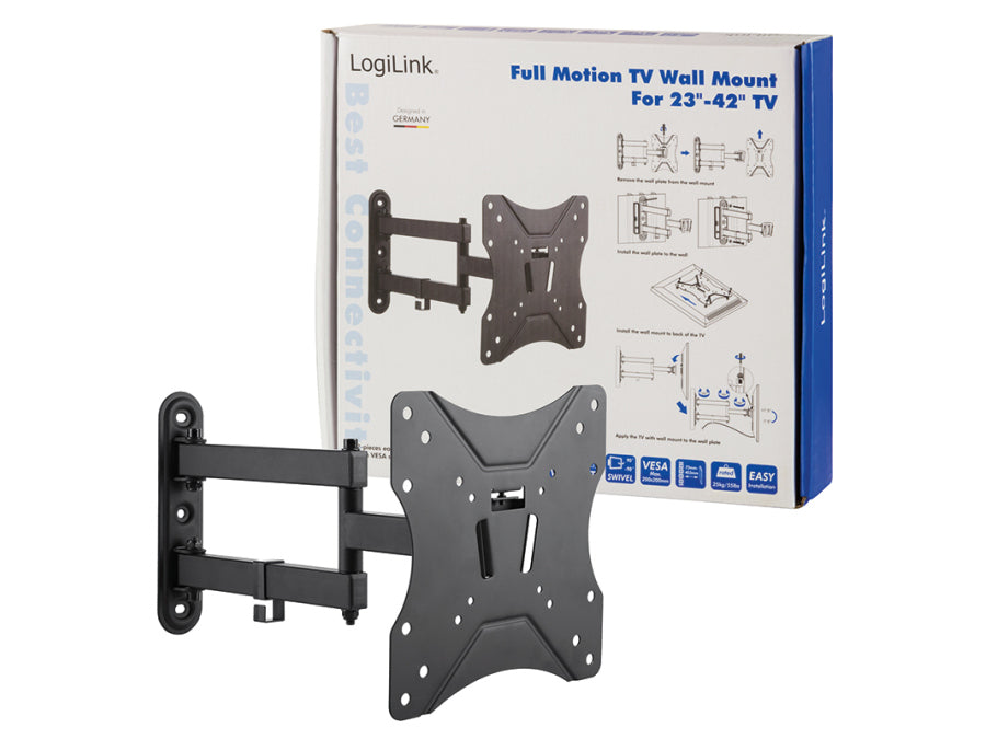 TV vægbeslag - 23-42" Vipbar ±7,5° Drejbar ±90°, 72-403mm