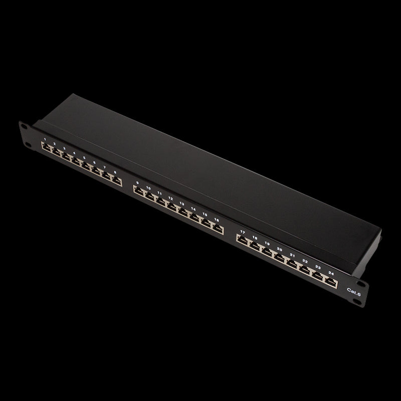19" CAT6 Patch Panel - 24 Port, STP, Sort, EconLinie