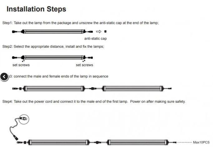 LEDlife 50W Philips LED vækstarmatur - 112,5 cm, RA95, fuldt spektrum, IK05, IP65