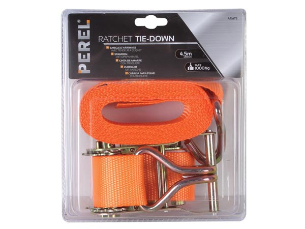 Skralde bagagerem m. kroge - 4,5m x 50mm, maks. 680kg