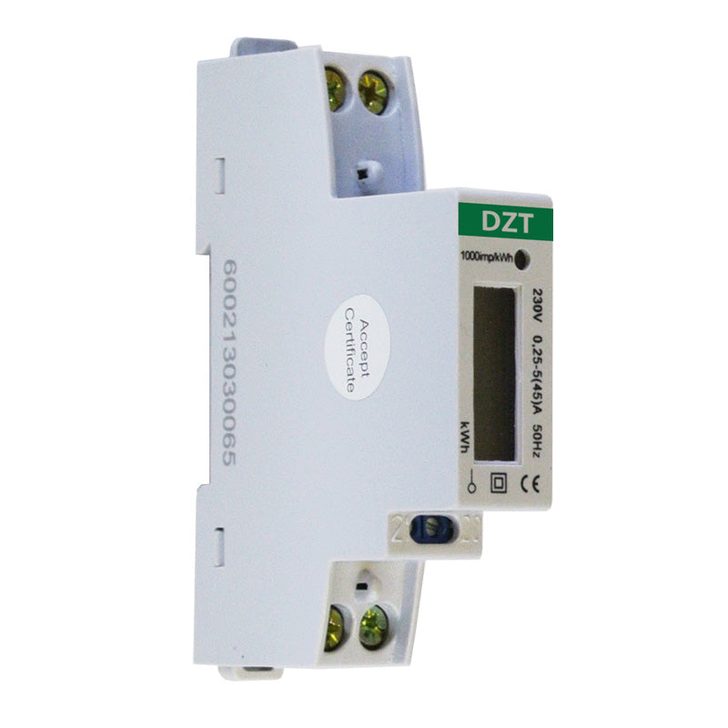 Bimåler / Elmåler KWH for din skinne 1F 45A LCD