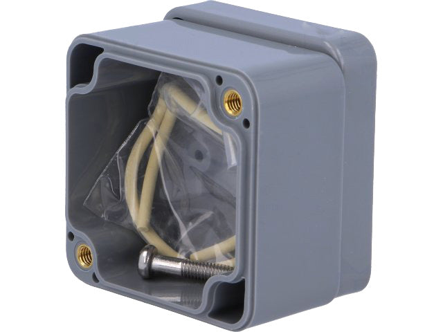 G362 plastkabinet - Mørkegrå, IP65 (50x52x32mm)