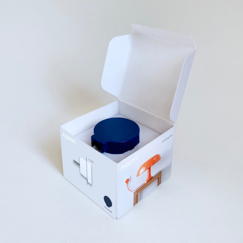 NORM flad stikprop, blå - Schuko