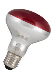R80 Filament LED spotpære - 4W / 230V, E27, RØD