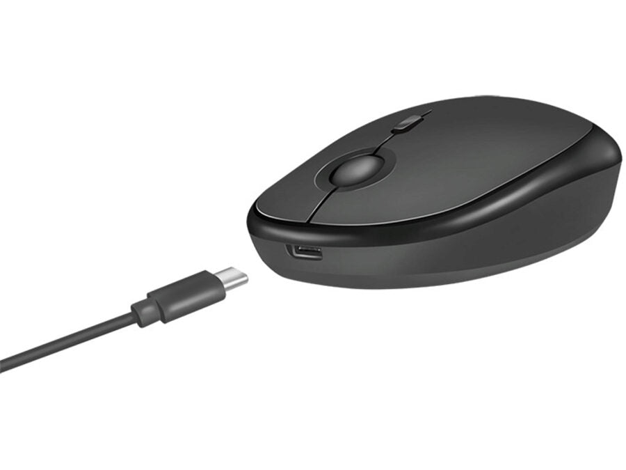 2.4 GHz bluetooth mini mus - 800/1200/1600dpi, USB-C, Sort