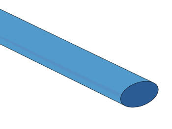Krympeflex 2:1 - Ø9,5mm BLÅ (1,2m)