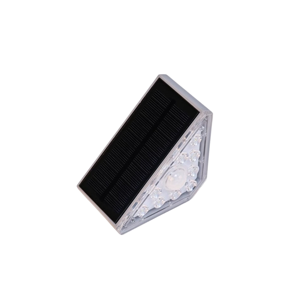 Solcelle sensor trappelys med bevægelses- og skumringssensor, IP54, 3W, 100lm - Pakke med 2 stk.