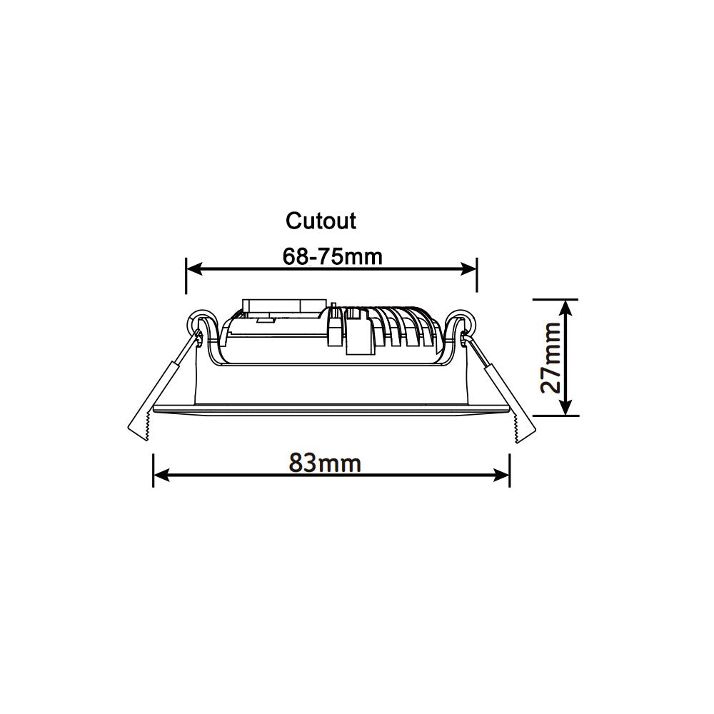 LEDlife Dim2Warm+CCT RA96, hvid indbygningsspot - Ø8,3 cm, 7W, dæmpbar, IP65, 230V
