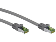 CAT8.1 netværkskabel - S/FTP (PiMF) LSZH, CU, Grå (0,5m)